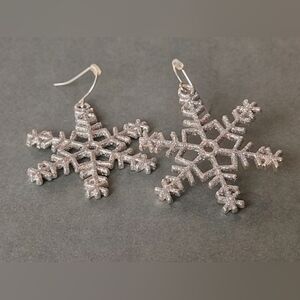 Snow  Silver Flake Errings